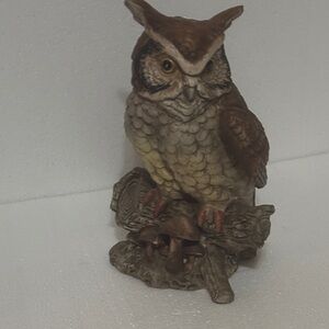 Rustic Brown Owl Figurine